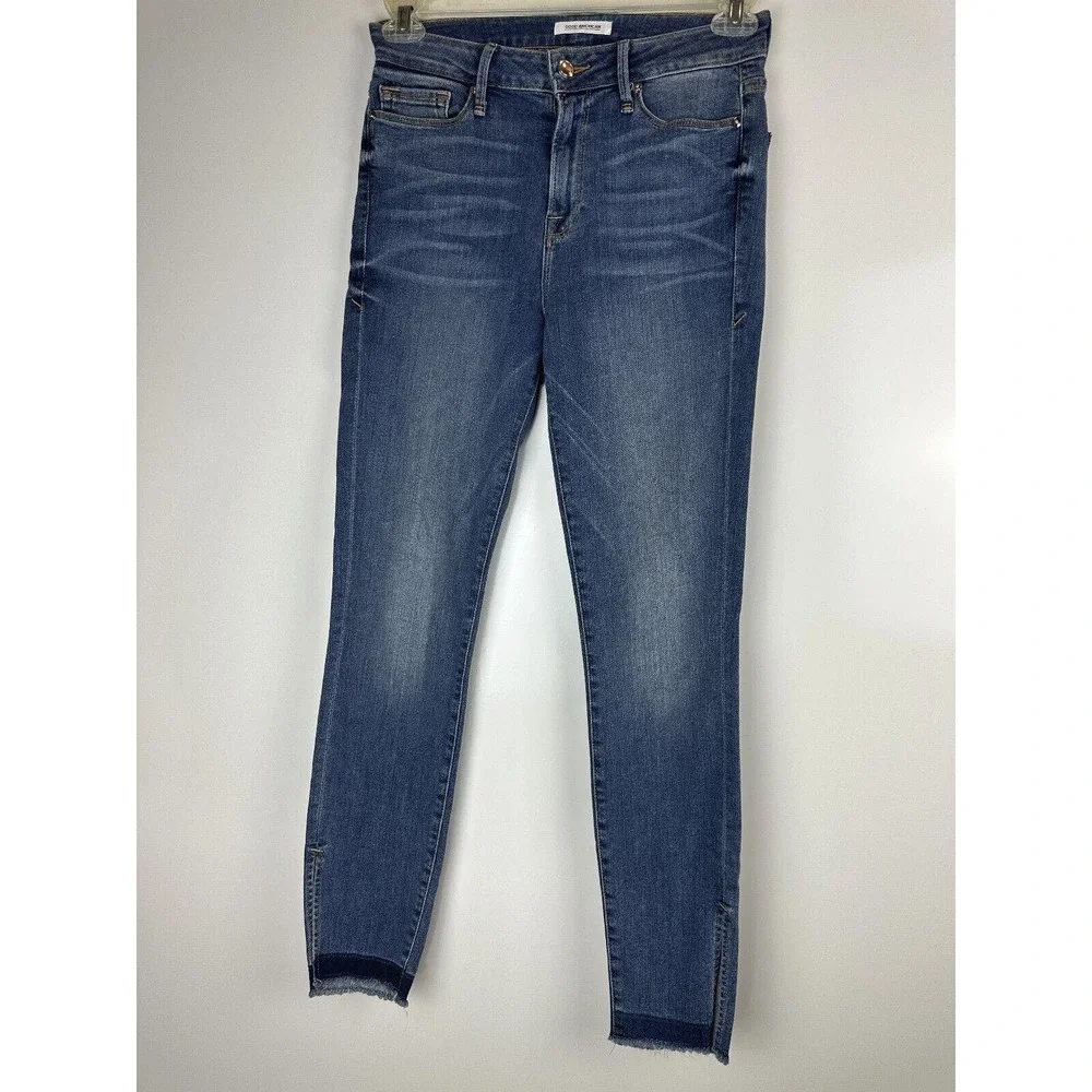 Good American Good Legs High Rise Split Hem Crop Skinny Jeans Womens Size 6 / 28 - Picture 3 of 13